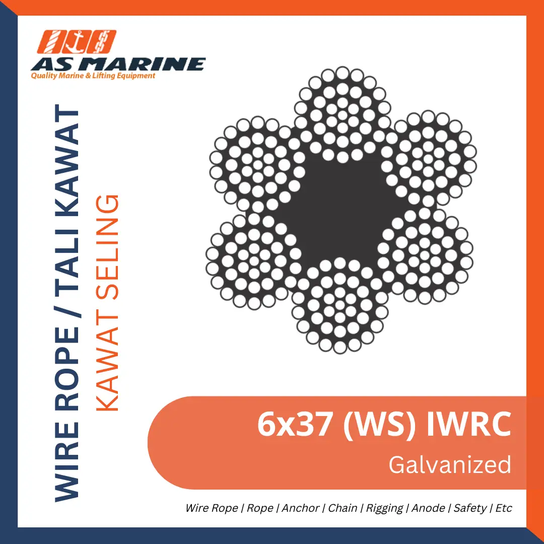 Wire Rope 6x37 (WS) IWRC Galvanized